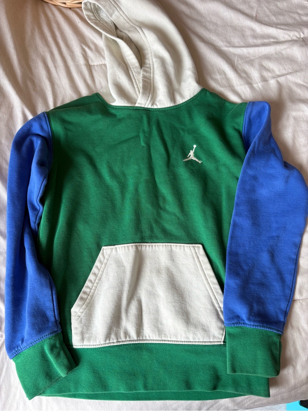 Jordan Kids' Green, Blue & White Pullover Hoodie